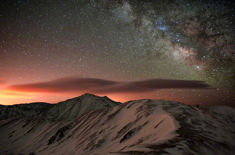 Lenticular Mountain Milky Way