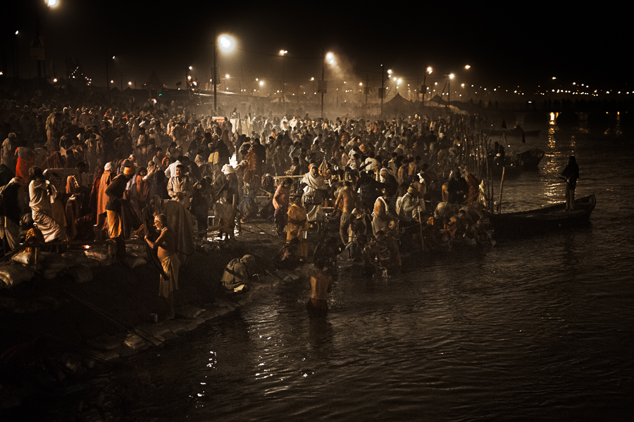 4 - Pilgrims Taking their Baths early in the Morning