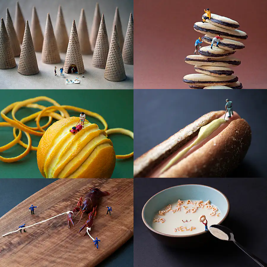 Fine art photographs; Big Appetites by Christopher Boffoli