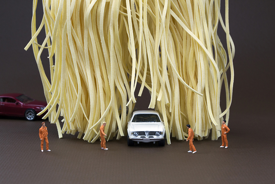 linguine car wash 900px by Christopher Boffoli