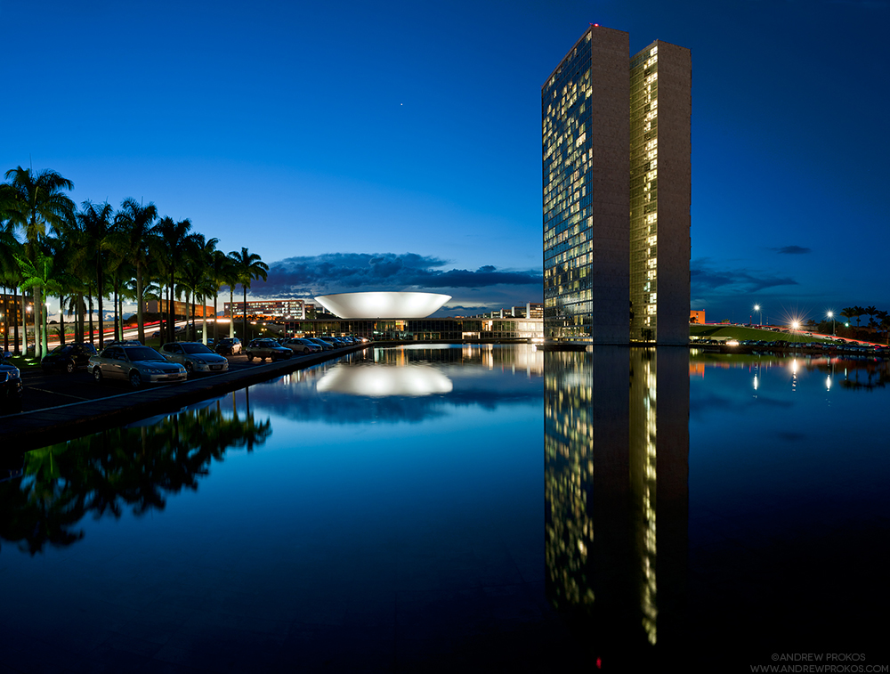 Congresso Nacional at Dusk , Brasilia