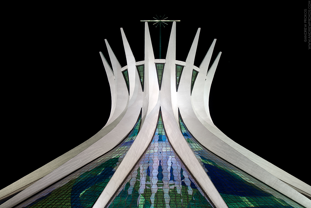 Cathedral of Brasilia at Night