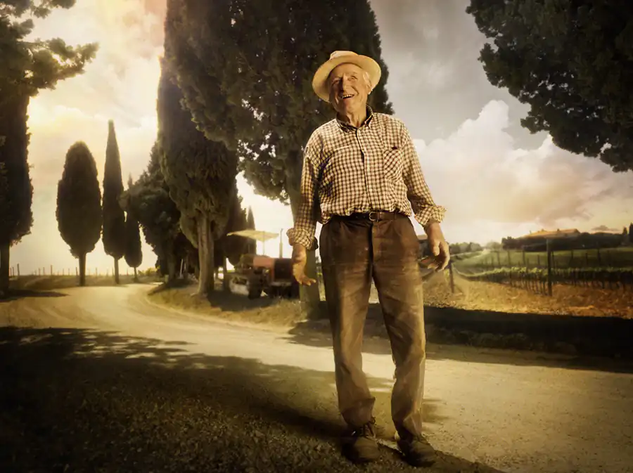 Landscape and people; Tuscany by Jimmy Williams