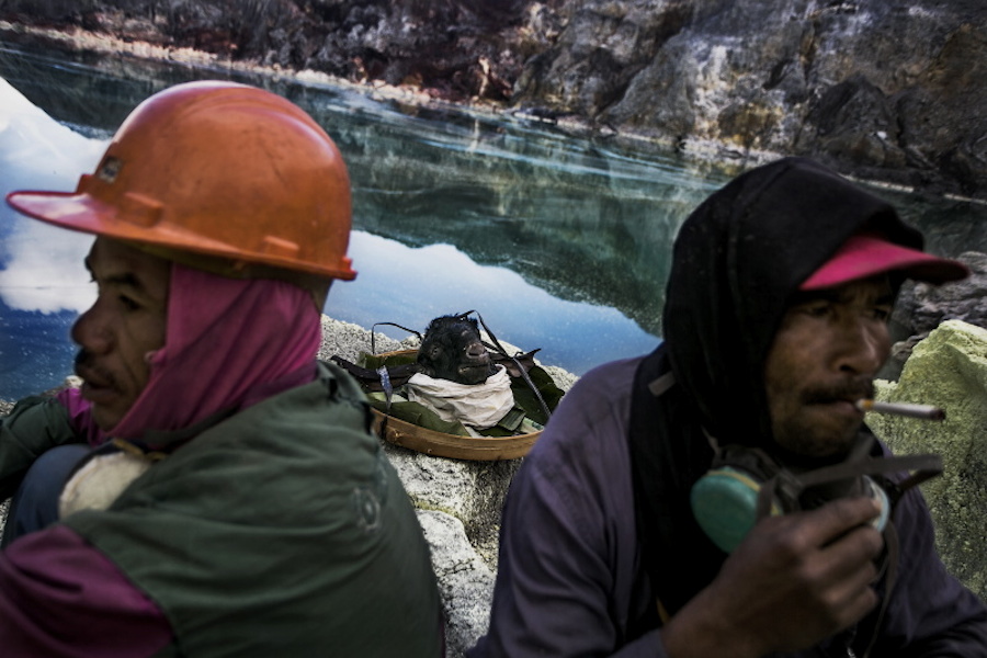 Bondowoso - East Java; Sulfur Miners Hold Annual Sacrifice