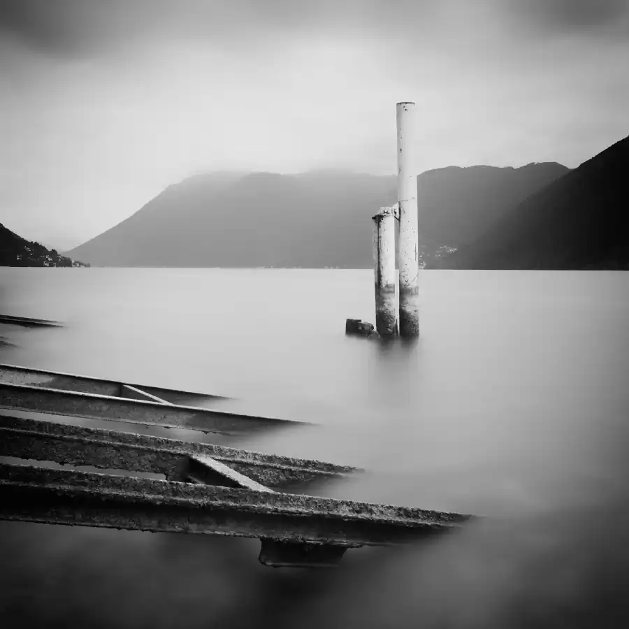 Coastlines and landscapes; Monochromes by Konrad Baranowski