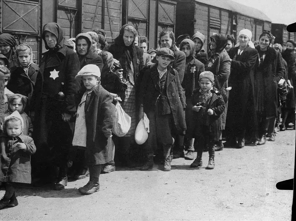 Auschwitz Album. Arrival of a transport, 1944