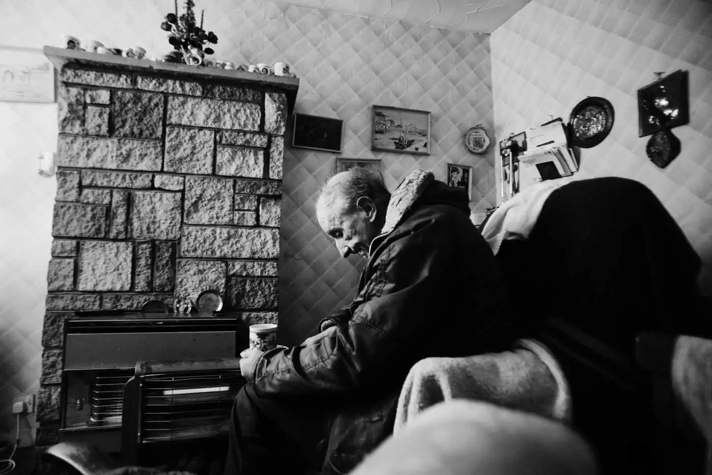 Warming up by the bar heater with a cup of soup after the mornings hour long walk.