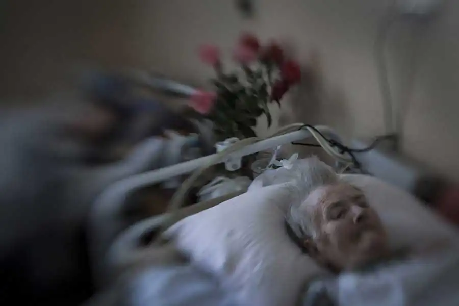 Patients of Donetsk hospice, which was subjected to artillery bombardment and war hardships at the time of active fighting, August 26th 2015, Donetsk, Eastern Ukraine Photographer: Dmitri Beliakov