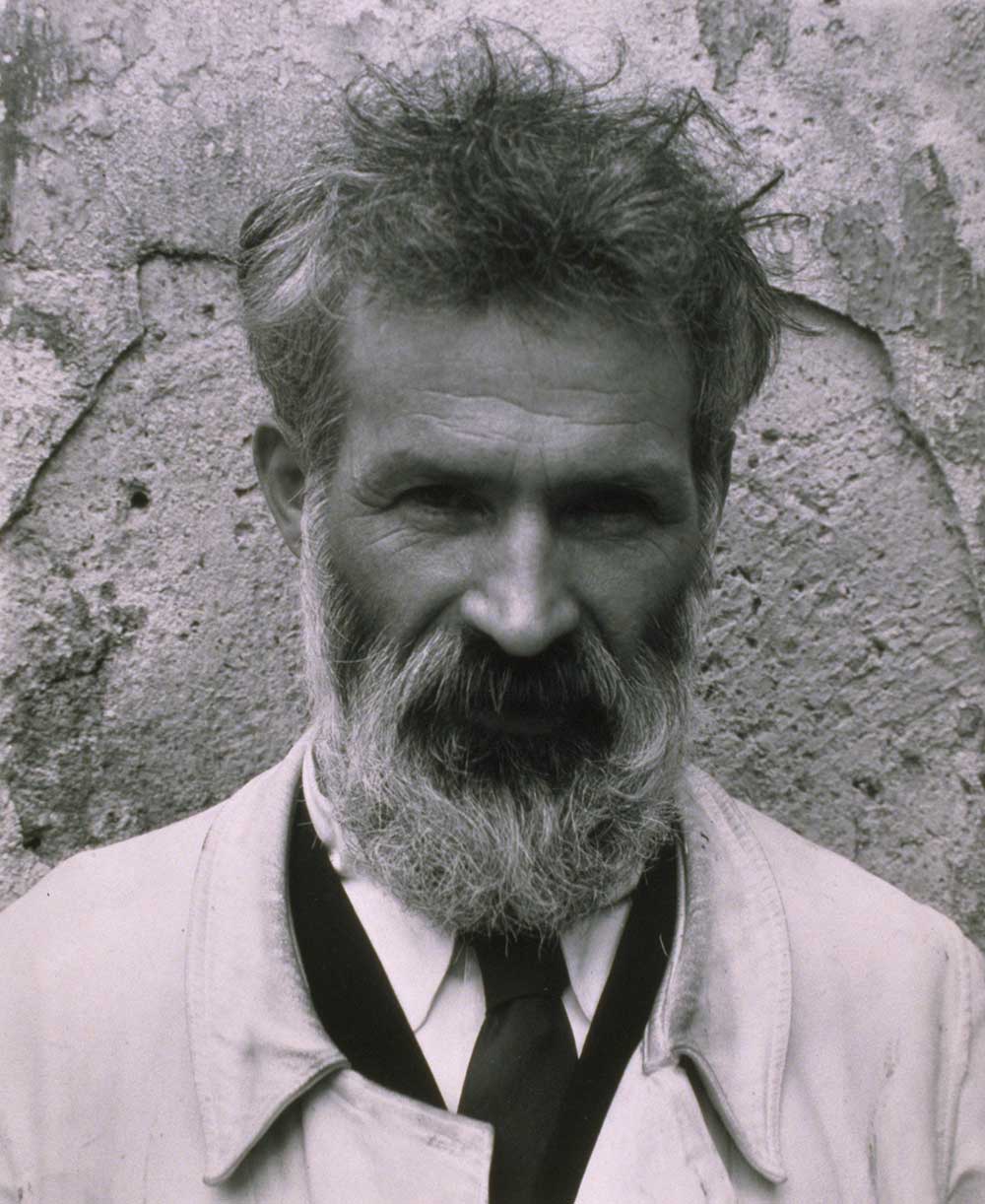 Edward Steichen, Brancusi, Voulangis, France, c. 1922; printed 1987, silver gelatin print, 13 x 10 1/2 inches (image and paper), Gift of Stephen L. Singer and Linda G. Singer.