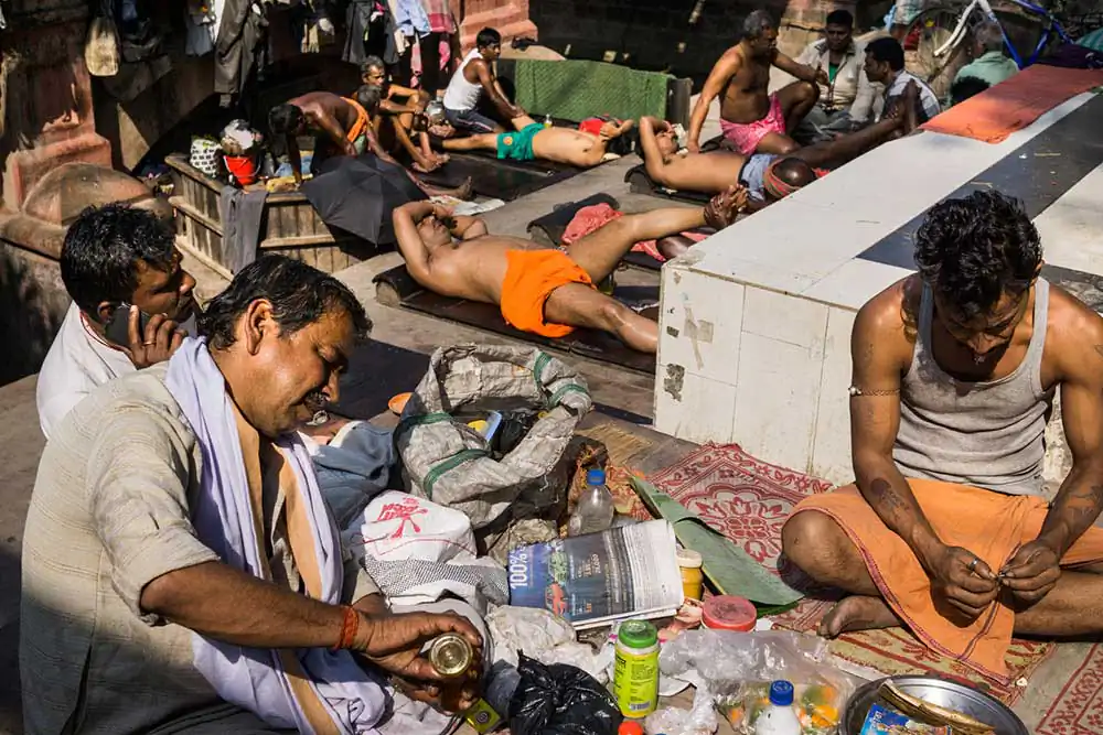 Pleasure of Baboo Ghat by Arup Biswas