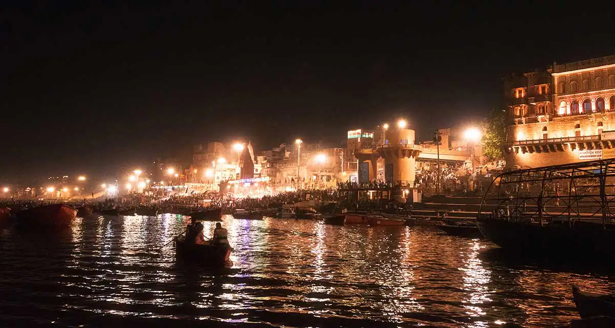Varanasi Ganga Aarti by Abhijit Bose