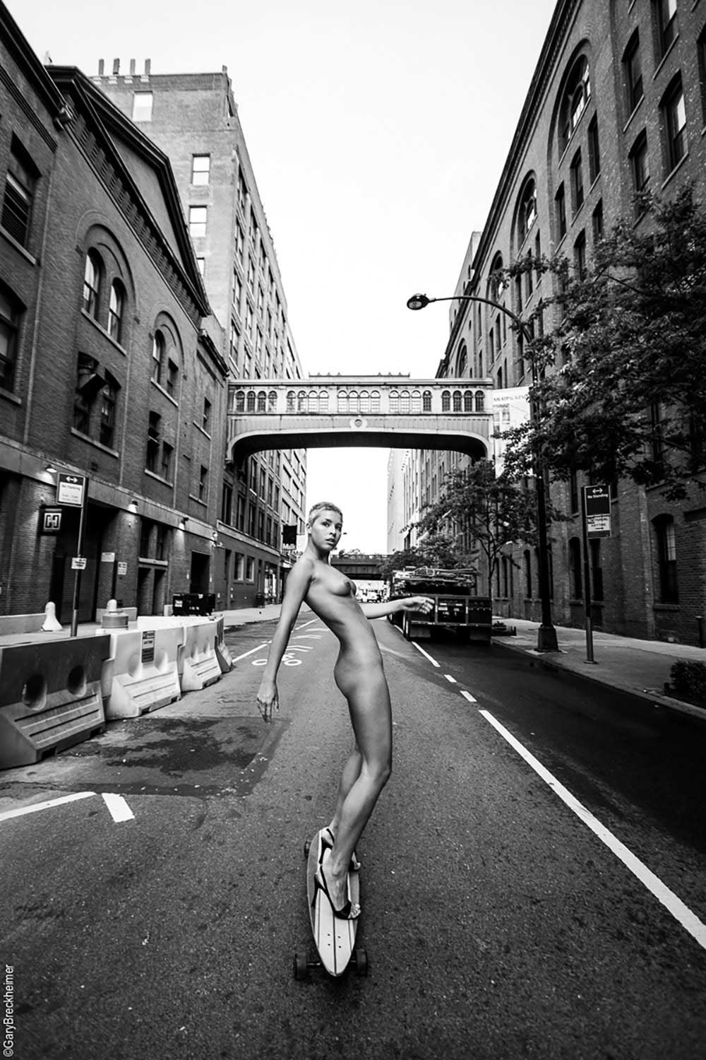 Nude: Boarding Through The Streets Of New York by Gary Breck