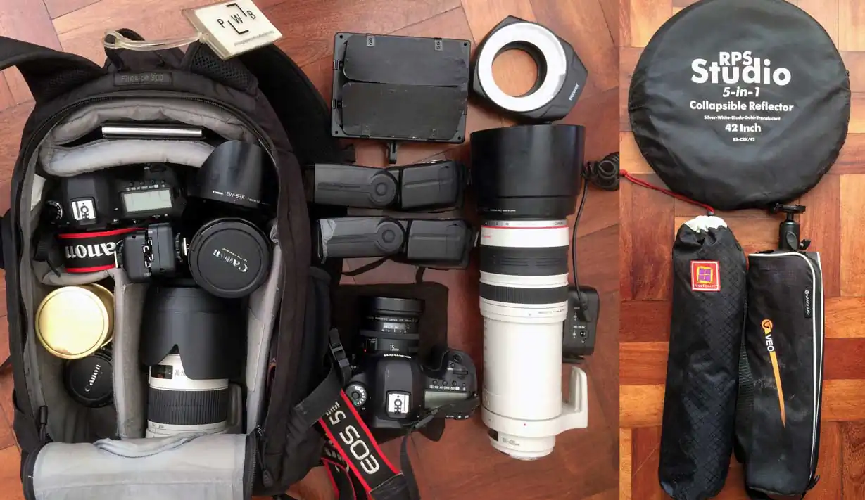 Inside the camera bag of Aga Szydlik