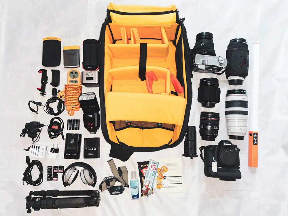 Inside camera bag of Svetlin Yosifov