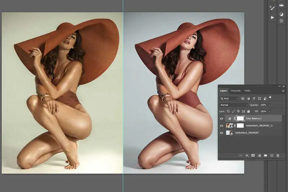 hue saturation in nude editing