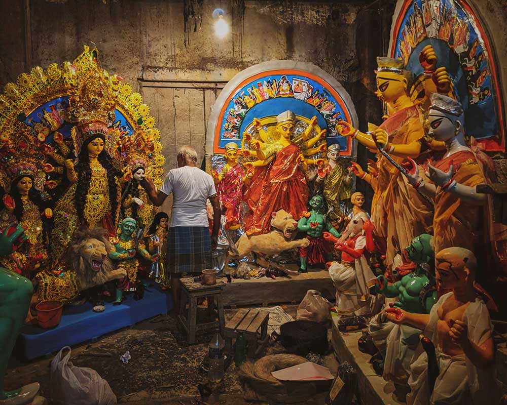 Kolkata; The Making of Goddess Durga by Pritam Dutta