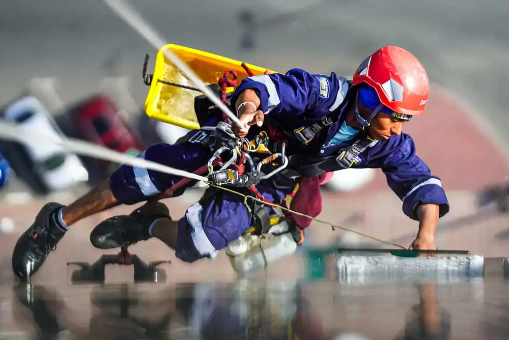 Facade glass cleaners by Alireza Pourkhan